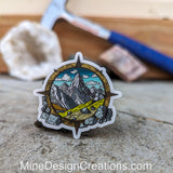 Explore Nature and Geology Compass Sticker