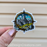 Explore Nature and Geology Compass Sticker