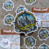 Explore Nature and Geology Compass Sticker