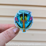 Geologist Rock Hammer "Rock On" Holographic Sticker