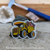 Floral Mining / Construction Haul Truck Vinyl Sticker