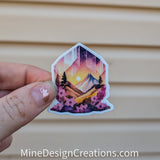 Whimsical Crystal Nature Scene Sticker