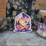 Whimsical Crystal Nature Scene Sticker