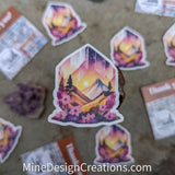 Whimsical Crystal Nature Scene Sticker