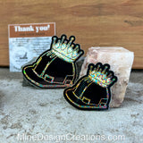 Glitter Hard Hat with Crown Sticker