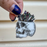 Crystal Skull Sticker - Clear Backing
