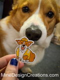 Construction Corgi Sticker