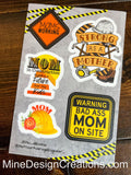 Mom in Construction Sticker Sheet