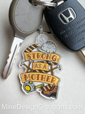 Strong as a Mother Keychain