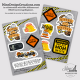 Mom in Construction Sticker Sheet