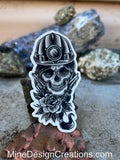 Women in Mining Skull - B&W