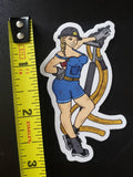 Roxy Mining Pin Up Sticker