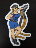 Roxy Mining Pin Up Sticker