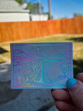 Holographic Camping Sticker