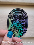 Holographic Airplane Window Sticker
