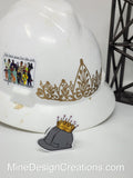 Hard Hat with Crown Sticker -2 color options!