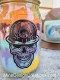 Miner Skull Sticker - Clear Backing
