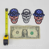 USA Flag Skull Sticker - No Light