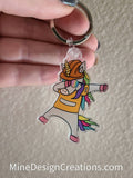 Safety Unicorn Keychain - 2 sizes!