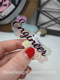 Engineer Doodle Clear Backing Sticker