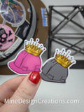 Hard Hat with Crown Sticker -2 color options!