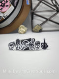 ABCDE FU Sign Language Sticker