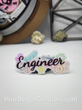 Engineer Doodle Clear Backing Sticker