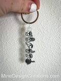 AbcdeFU sign language keychain