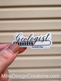 Geologist Loading Clear Backing Sticker