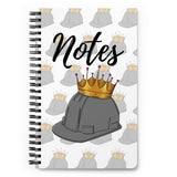 Hard Hat with Crown Spiral notebook