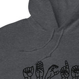 ABCDE FU Sign Language Unisex Hoodie