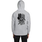 Mining Skull with Distressed Flag Unisex Heavy Blend Hoodie