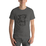 Carbide Lamp (on front) Short-Sleeve Unisex T-Shirt