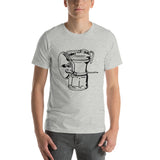 Carbide Lamp (on front) Short-Sleeve Unisex T-Shirt