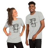 Carbide Lamp (on front) Short-Sleeve Unisex T-Shirt