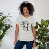 Carbide Lamp (on front) Short-Sleeve Unisex T-Shirt