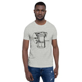 Carbide Lamp (on front) Short-Sleeve Unisex T-Shirt