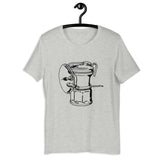 Carbide Lamp (on front) Short-Sleeve Unisex T-Shirt