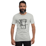 Carbide Lamp (on front) Short-Sleeve Unisex T-Shirt
