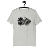 Mining Skull with USA Flag Horizontal Tshirt