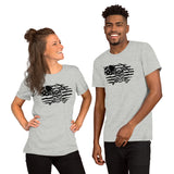 Mining Skull with USA Flag Horizontal Tshirt