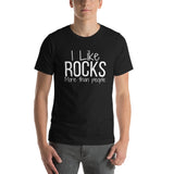 I Like Rocks More than People Short-Sleeve Unisex T-Shirt