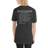 Geologist Definition (on back) Short-Sleeve Unisex T-Shirt