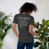Geologist Definition (on back) Short-Sleeve Unisex T-Shirt