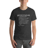Geologist Definition (on front) Short-Sleeve Unisex T-Shirt