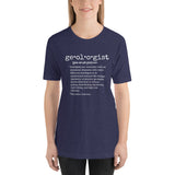 Geologist Definition (on front) Short-Sleeve Unisex T-Shirt