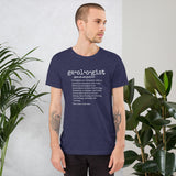 Geologist Definition (on front) Short-Sleeve Unisex T-Shirt