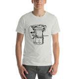 Carbide Lamp (on front) Short-Sleeve Unisex T-Shirt
