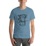 Carbide Lamp (on front) Short-Sleeve Unisex T-Shirt