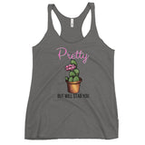 Pretty but will Stab You Women's Racerback Tank